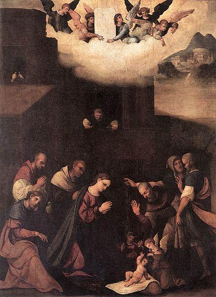 Lodovico Mazzolino The Adoration of the Shepherds oil painting picture